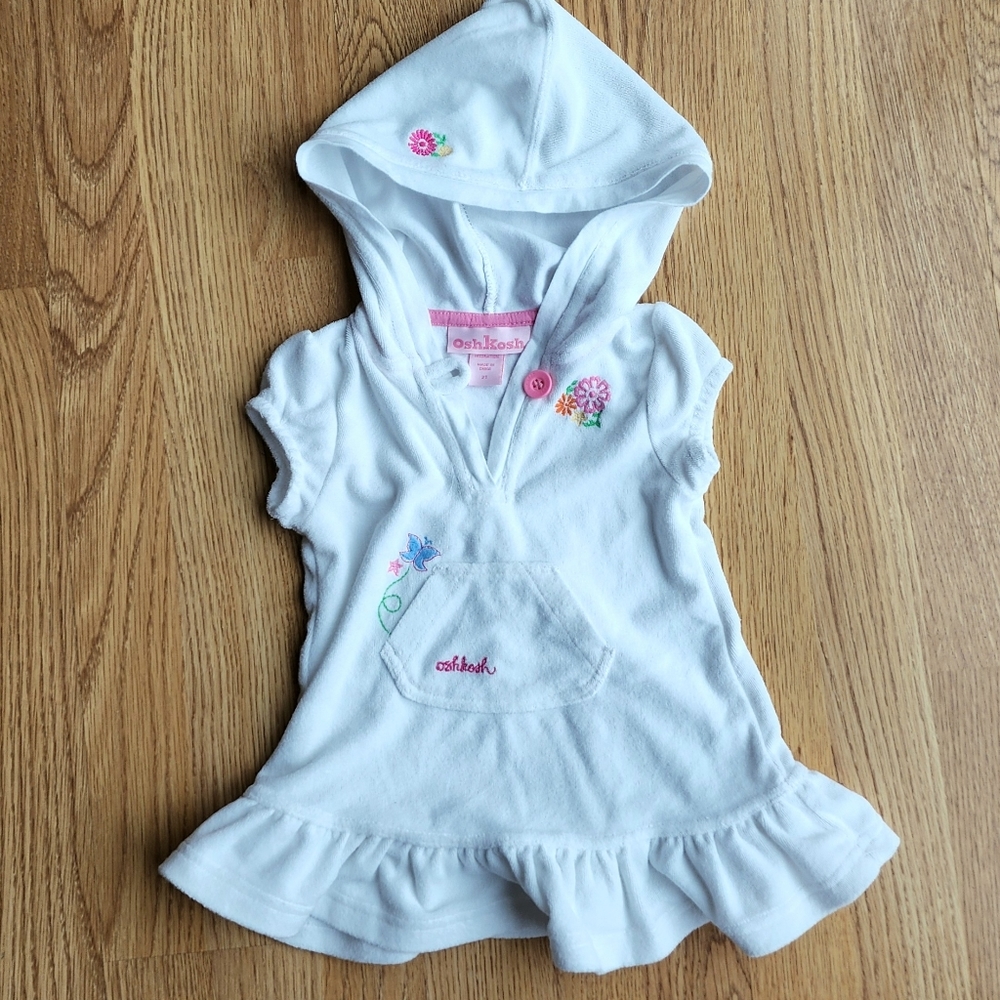 Oshkosh terrycloth hooded swim cover up